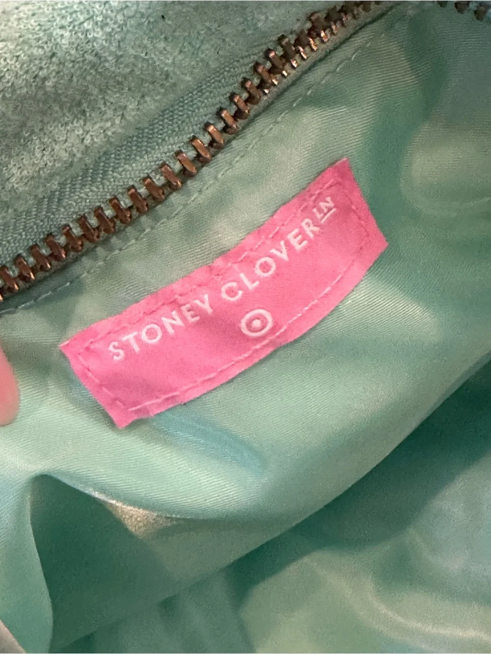Stoney Clover Lane Mint Green Plush Backpack & Swim Pouch Set